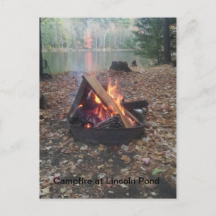 Carte Postale Feu de camp à Lincoln Pond