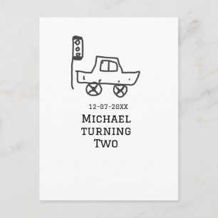 Carte Postale Feu de circulation de voiture jouet d'anniversaire