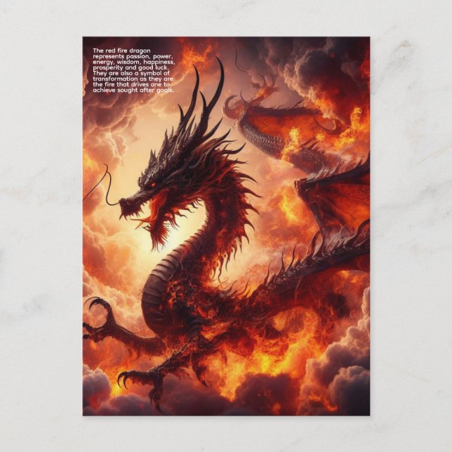 Carte Postale Feu de dragon (Devant)