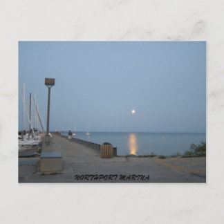 Carte Postale Feu de lune de la marina de Northport Michigan