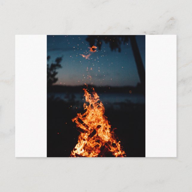 Carte Postale feu de nuit (Devant)