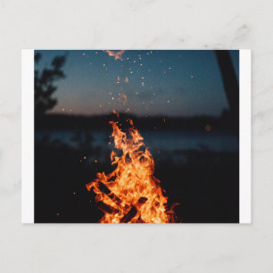 Carte Postale feu nocturne