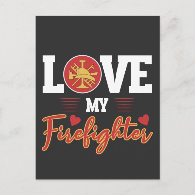 Carte Postale Feu pompier Femme pompier Fille amie Valentines Jo (Devant)