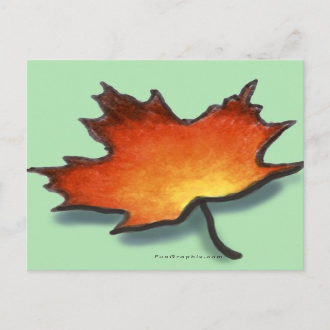 Carte Postale Feuille (Devant)
