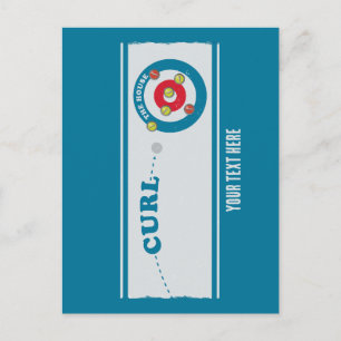 Carte Postale Feuille de curling Pierres de curling