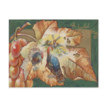 Feuille de vigne à vent d'automne dinde