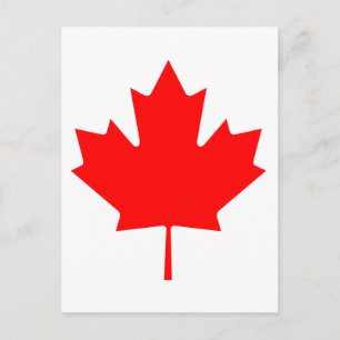 Carte Postale Feuille d'érable du Canada
