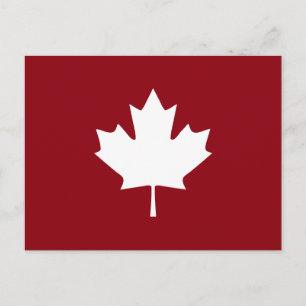 Carte postale Feuille d'érable du Canada - Couleur