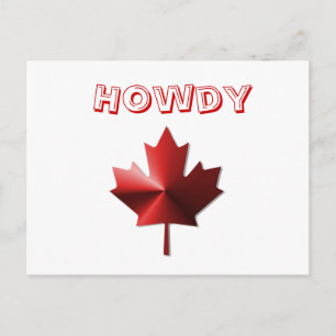 Carte postale Feuille d'érable du drapeau du Canad