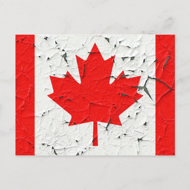 Carte Postale Feuille d'érable rouge canadienne CANADA Style pei (Devant)