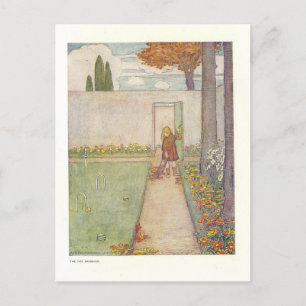 Carte postale Feuille d'illustration Vintage