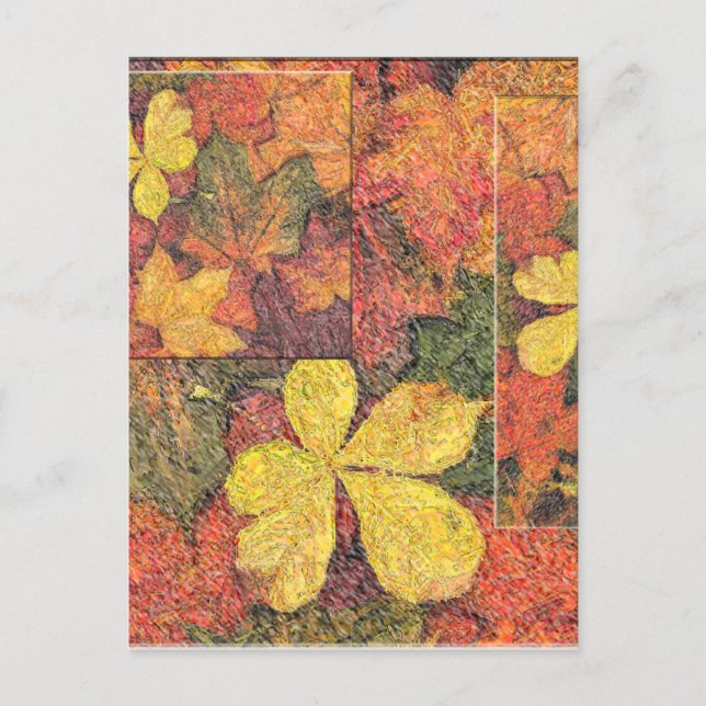 Carte Postale Feuilles d'automne (Devant)