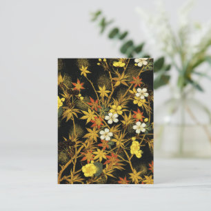 Carte Postale Feuilles d'automne japonaises Antique botanique
