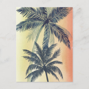 Carte Postale Feuilles de palmiers tropicaux