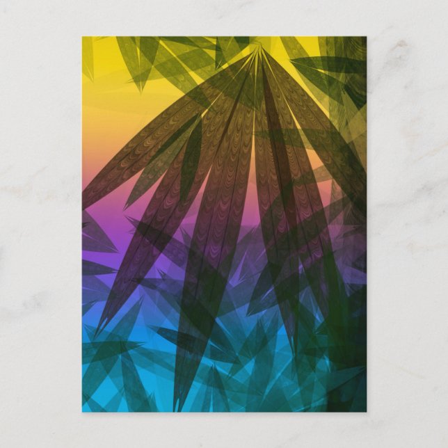 Carte Postale Feuilles de Sunset Palm (Devant)
