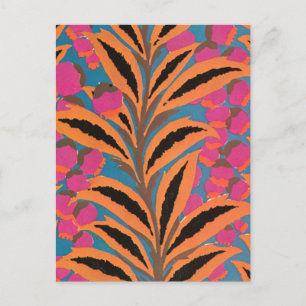 Carte Postale Feuilles déco à Orange