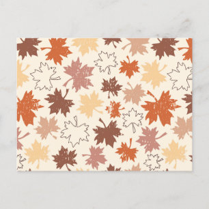 Carte Postale Feuilles en chute dans la conception de l'automne 