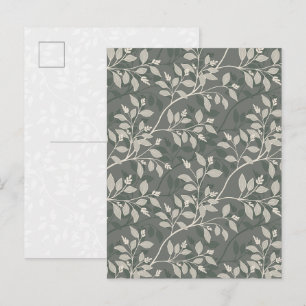 Carte Postale Feuilles Errantes Élégante Botanique Terreuse