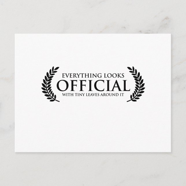 Carte Postale Feuilles officiels minuscules (Devant)