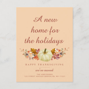 Carte Postale feuilles rustiques remerciement faire-part émouvan