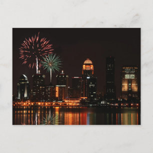 Carte Postale feux d'artifice de Louisville