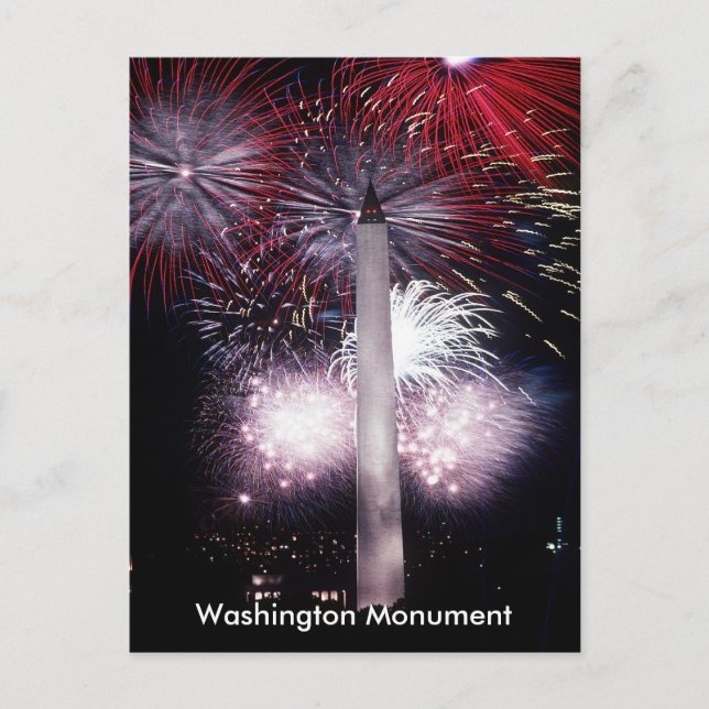 Carte Postale Feux d'artifice du monument de Washington, ZSSG (Devant)