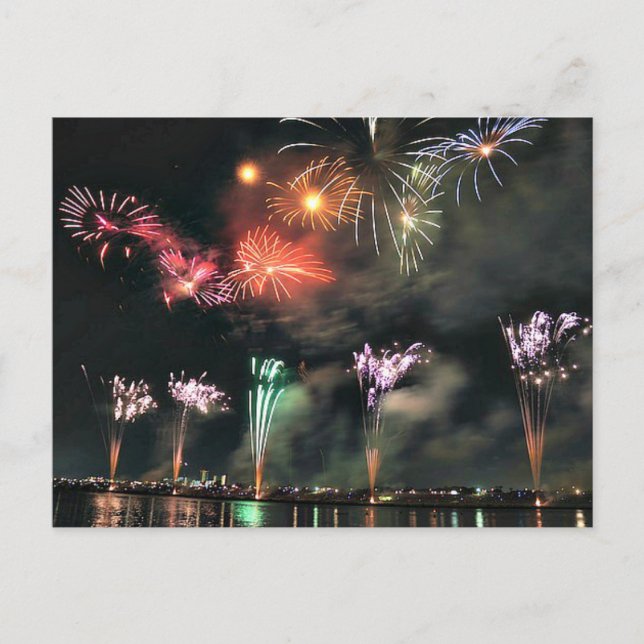 Carte Postale Feux d'artifice spectaculaires (Devant)