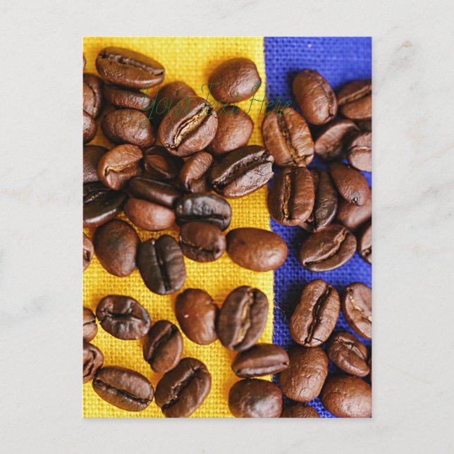 Carte Postale Fèves de café (Devant)