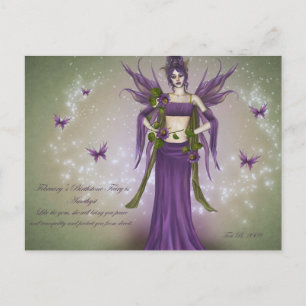 Carte Postale Février Birthstone Fairy