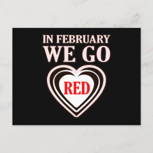 Carte Postale Février Nous allons Red Heart Disease Awareness Su