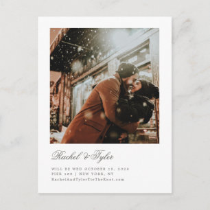 Carte Postale Fiançailles de légende officiel Enregistrer la dat