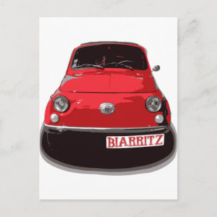 Carte Postale Fiat 500 Biarritz