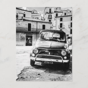Carte Postale Fiat 500 en Italie cadeaux de voyage rétro