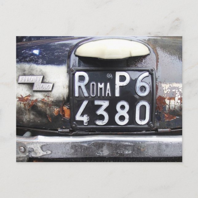 Carte Postale Fiat Cinquecento (Devant)