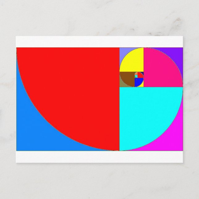 Carte Postale fibonacci espiral (Devant)