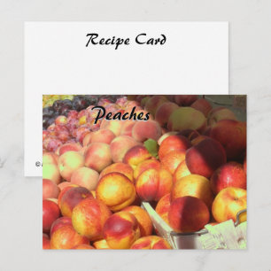 Carte Postale Fiche de recette - Pêches