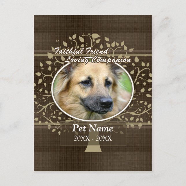 Carte Postale Fidèle Ami Personnalisé Animaux Sympathie (Devant)