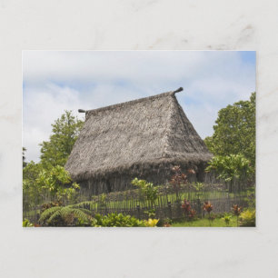 Carte Postale Fidji, île de Viti Levu. Centre culturel polynésie