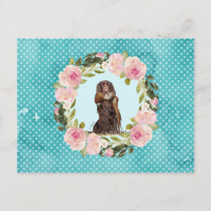 Carte Postale Field Spaniel Motif Faisan