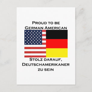 Carte Postale Fier d'être Allemand Américain