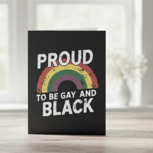 Carte Postale Fier d'être gay et mois de la fierté noire 2025