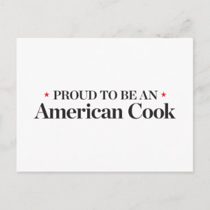 Carte Postale Fier d'être un cuisinier américain