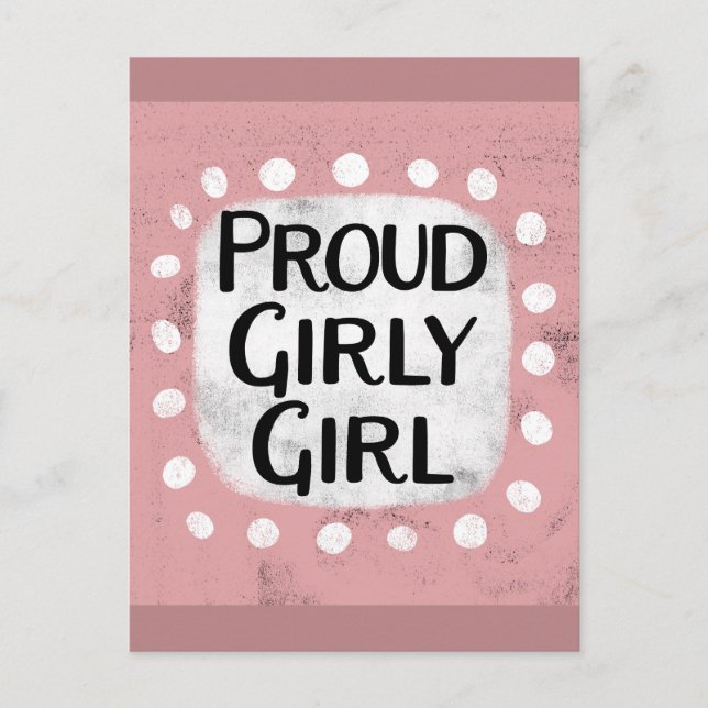 Carte postale Fier Fille (Devant)