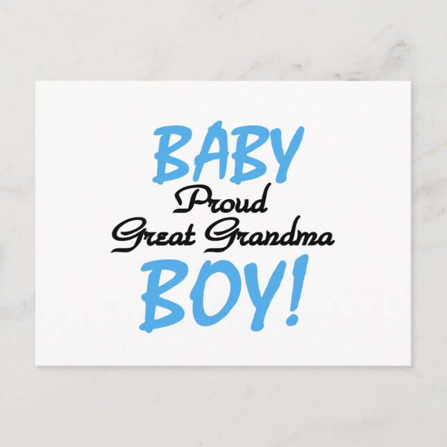 Carte Postale Fier Grand Grand Mamie Baby Boy Tshirts et cadeaux (Devant)