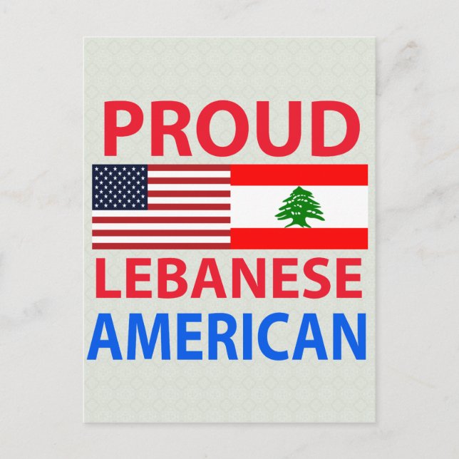 Carte Postale Fier Libanais Américain (Devant)