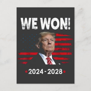 Carte Postale Fier MAGA Président Trump Jour d'investiture gagné
