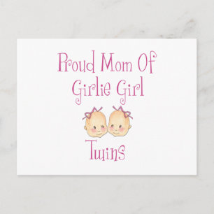 Carte Postale Fier Maman De Fille Jumeaux