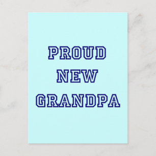 Carte Postale Fier Nouveau Grand-Père Text Tshirts Université