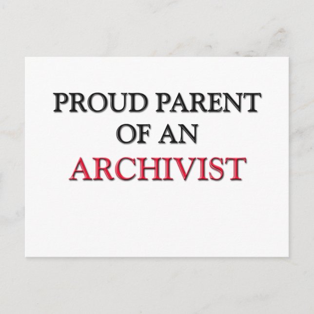 Carte Postale Fier parent d'un ARCHIVISTE (Devant)
