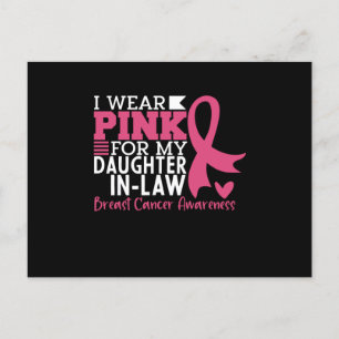 Carte Postale Fier Soutien familial Cancer du sein de la belle-f